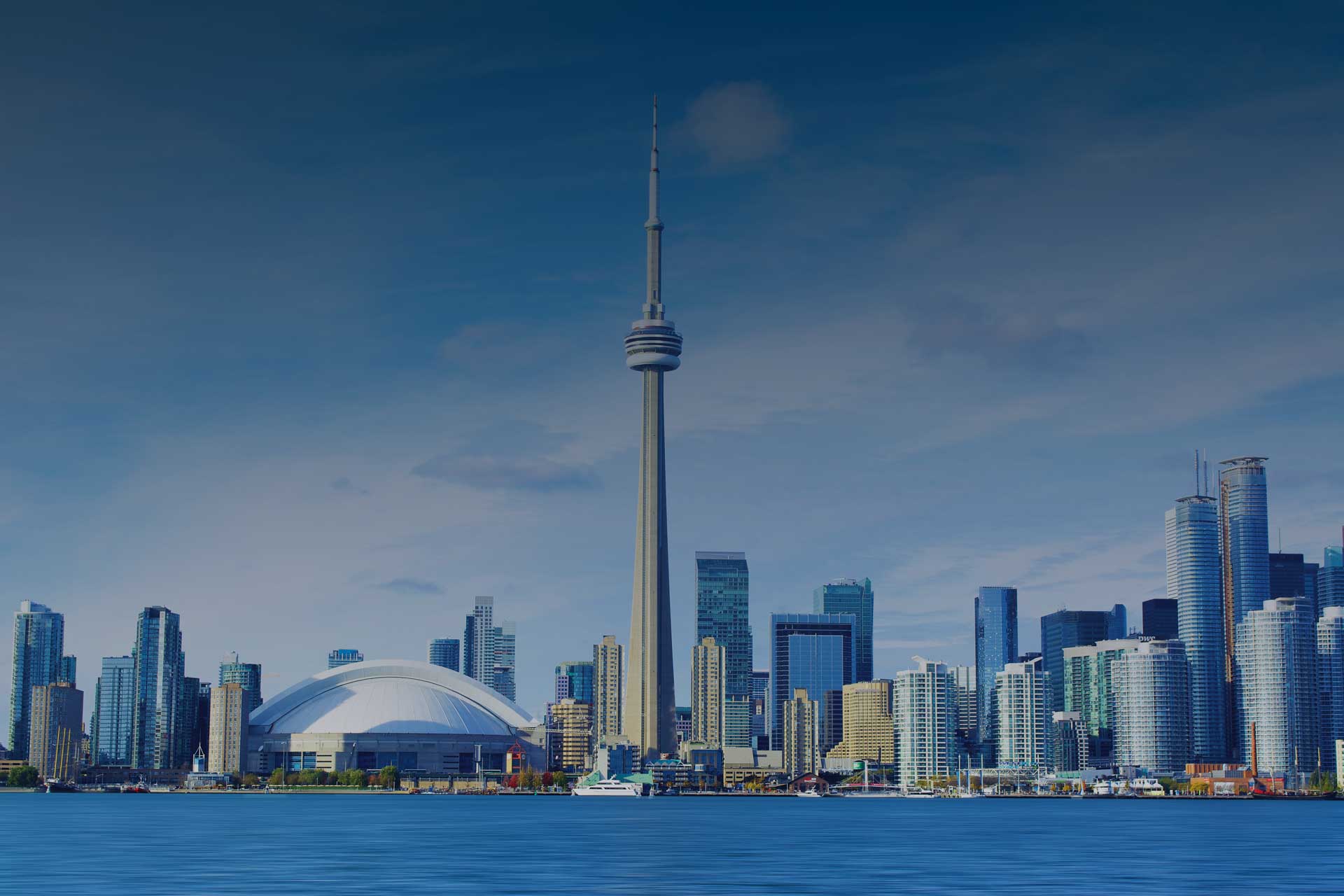Photograph of Toronto's skyline from the water
